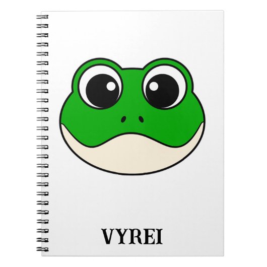 かわいい微笑みカエル ノートブック (正面)