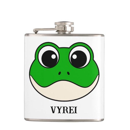 かわいい微笑みカエル フラスク (正面)