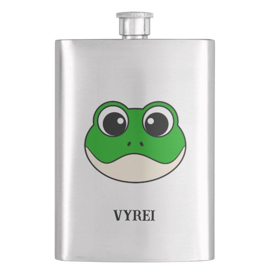 かわいい微笑みカエル フラスク (正面)