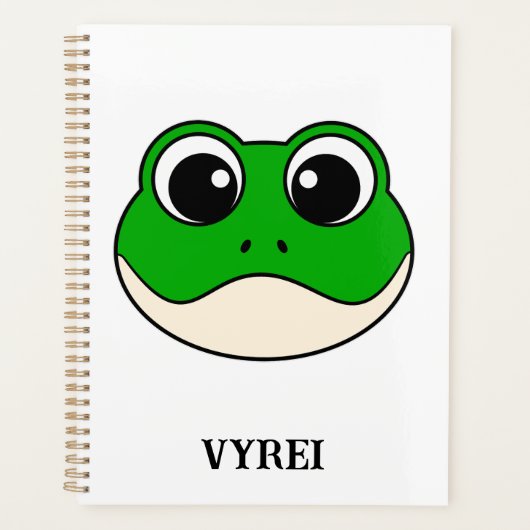 かわいい微笑みカエル プランナー手帳 (正面)