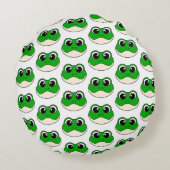 かわいい微笑みカエル ラウンドクッション (裏面)