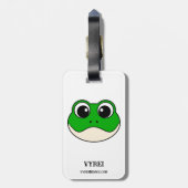 かわいい微笑みカエル ラゲッジタグ (裏面縦)