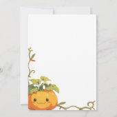 かわいい微笑みカボチャのランド1歳の誕生日 招待状 (裏面)