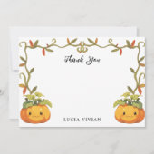 かわいい微笑みカボチャランドサンキューカード サンキューカード (正面)