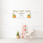 かわいい微笑みカボチャランド誕生日へようこそ 横断幕 (インサイチュ)