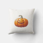 かわいい微笑みカボチャ – おもしろい秋キャラクター クッション (裏面)