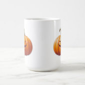 かわいい微笑みカボチャ – おもしろい秋キャラクター コーヒーマグカップ (中央)