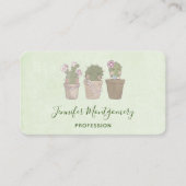 かわいい微笑みサボトリオウォーター色デザイン 名刺 (正面)