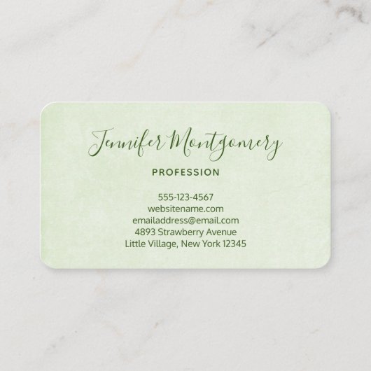 かわいい微笑みサボトリオウォーター色デザイン 名刺 (裏面)