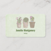 かわいい微笑みサボトリオウォーター色デザイン 名刺 (正面)