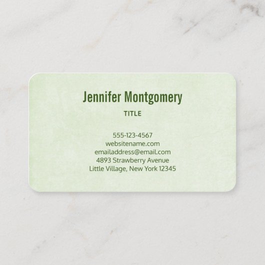 かわいい微笑みサボトリオウォーター色デザイン 名刺 (裏面)