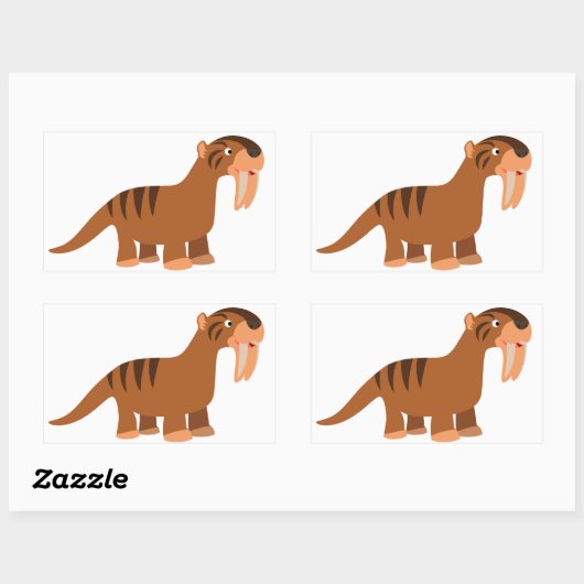 かわいい微笑みマンガのフクロイキステッカー 長方形シール (シート)