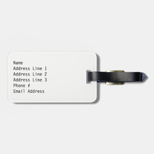 かわいい微笑象のキャラクター、パーソナライズな名前 ラゲッジタグ (裏面横)