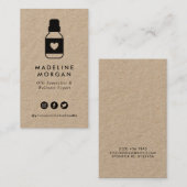 かわいい必須油専門のソーシャルメディア 名刺 (正面/裏面)