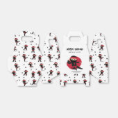 かわいい忍者ウォリアリアーブラック&レッド子供の誕生日パーティー フェイバーボックス (折り畳みなし)