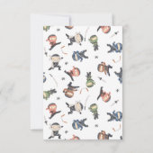 かわいい忍者ウォリアーキッズの誕生日パーティー サンキューカード (裏面)