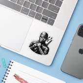 かわいい忍者ウォリアーステッカー - かわいいデザイン シール (ノートパソコンとiPhone)