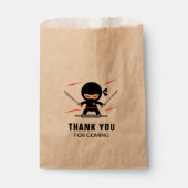 かわいい忍者ウォリアー子供の誕生日パーティー フェイバーバッグ (正面)