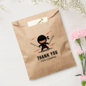 かわいい忍者ウォリアー子供の誕生日パーティー フェイバーバッグ (封をした状態)