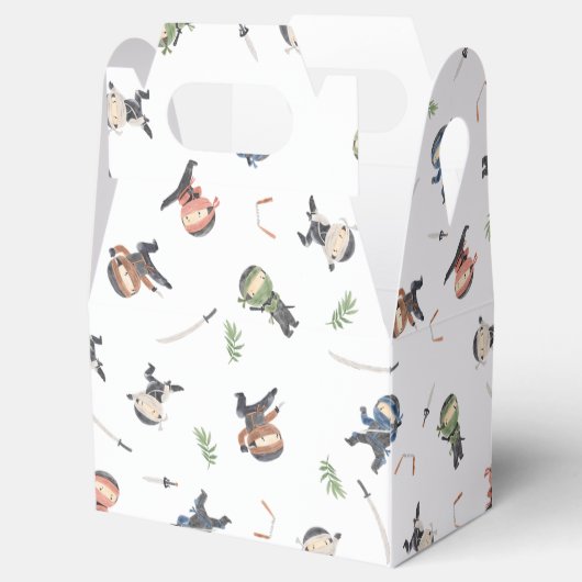 かわいい忍者ウォリアー子供の誕生日パーティー フェイバーボックス (オープン)