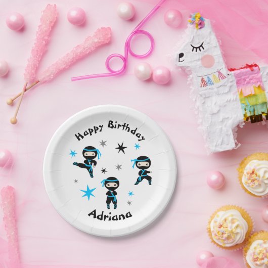 かわいい忍者ウォリアー子供の誕生日パーティー ペーパープレート (パーティー)