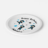 かわいい忍者ウォリアー子供の誕生日パーティー ペーパープレート (アングル)