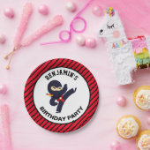 かわいい忍者ウォリアー子供の誕生日パーティー ペーパープレート (パーティー)