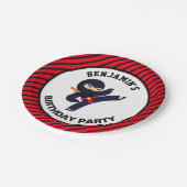 かわいい忍者ウォリアー子供の誕生日パーティー ペーパープレート (アングル)