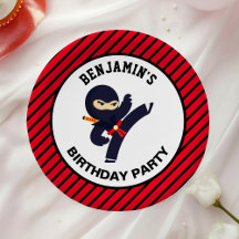 かわいい忍者ウォリアー子供の誕生日パーティー