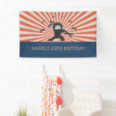 かわいい忍者ウォリアー子供の誕生日パーティー 横断幕 (インサイチュ)