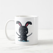 かわいい忍者ウサギのサムライイースターコスチューム コーヒーマグカップ (左)