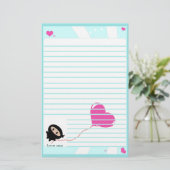 かわいい忍者ハートバルーン文房具 便箋 (スタンド正面)