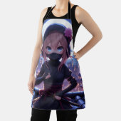 かわいい忍者戦士の女の子 エプロン (インサイチュ)