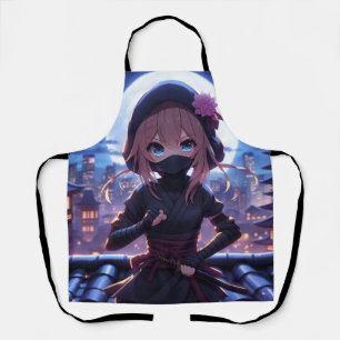 かわいい忍者戦士の女の子 エプロン