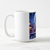 かわいい忍者戦士の女の子 コーヒーマグカップ (左)