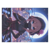 かわいい忍者戦士の女の子 テーブルクロス (正面(横))