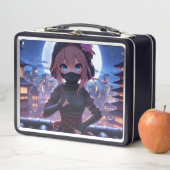 かわいい忍者戦士の女の子 メタルランチボックス (インサイチュ)