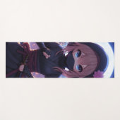 かわいい忍者戦士の女の子 ヨガマット (正面(横))