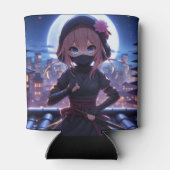 かわいい忍者戦士の女の子 缶クーラー (裏面)