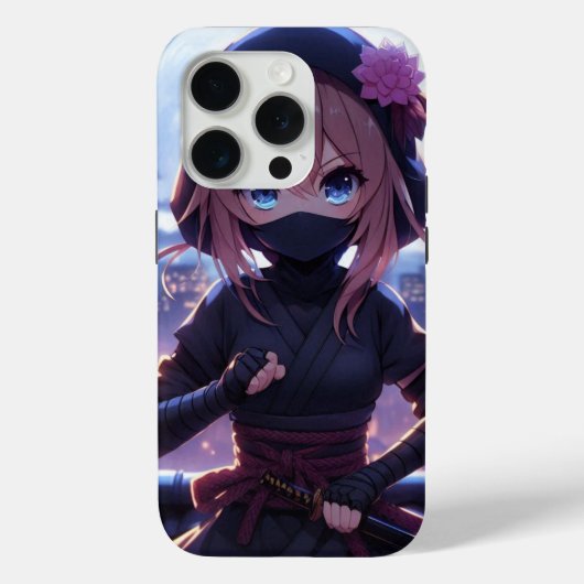 かわいい忍者戦士の女の子 Case-Mate iPhoneケース (裏面)