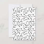 かわいい忍者戦士の子供の誕生日パーティー サンキューカード (裏面)