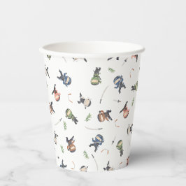 かわいい忍者戦士キッズパターバースデーパーティー 紙コップ