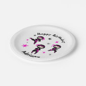 かわいい忍者戦士キッズピンクガールズデイパーティー ペーパープレート (アングル)