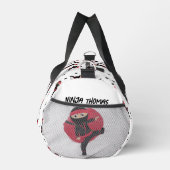 かわいい忍者戦士ブラック&レッドキッズスクール ダッフルバッグ (右)