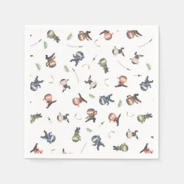 かわいい忍者戦士子供の誕生日パーティー供給 スタンダードカクテルナプキン