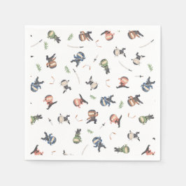 かわいい忍者戦士子供の誕生日パーティー供給 スタンダードカクテルナプキン