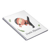 かわいい忍者戦士 – キッズ名前をカスタムする ノートブック (右側)