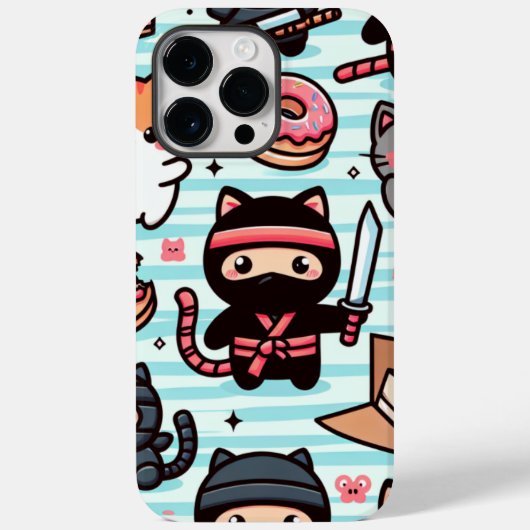 かわいい忍者猫のiPhoneケース Case-Mate iPhoneケース (裏面)