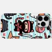 かわいい忍者猫のiPhoneケース Case-Mate iPhoneケース (裏面 (横))