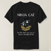 かわいい忍者猫好き猫引用文.png tシャツ (デザイン正面)